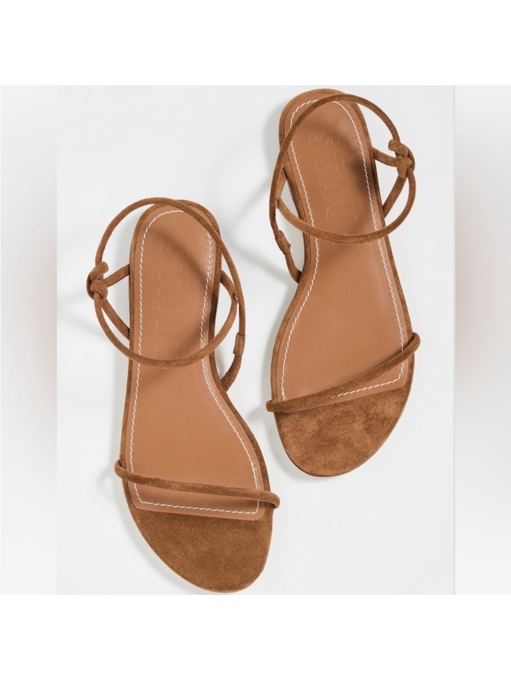 STAUD Laurel Suede Sandal in Tan Suede 39